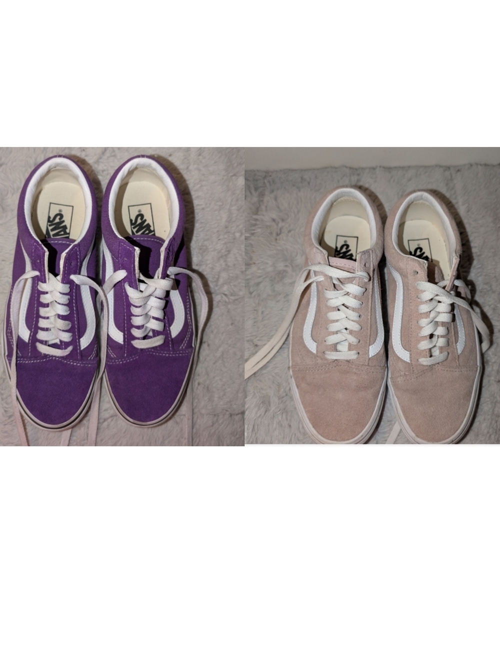 2pairs Leather Vans Sneakers  W8, M6.5